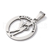 Mother's Day 201 Stainless Steel Pendants STAS-Q342-21P-2