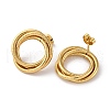 Multilayer Ring Shape Ion Plating(IP) 304 Stainless Steel Stud Earrings for Women EJEW-L287-016G-01-2