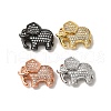 Brass Cubic Zirconia Beads ZIRC-F001-148-1