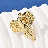 Brass Adjustable Open Cuff Rings for Women RJEW-R032-02G-1