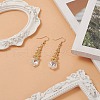 Seed Braided Rhombus with Glass Dangle Earrings EJEW-MZ00038-03-2