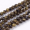 Natural Tiger Eye Round Bead Strands X-G-R200-4mm-1