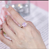Brass Micro Pave Cubic Zirconia Cuff Rings for Women FS-WG10DBB-02-2