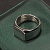Square Stainless Steel Finger Rings WGB1DFB-19-1