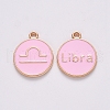 Alloy Enamel Pendants X-ENAM-S124-01B-09K-1