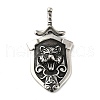 304 Stainless Steel Manual Polishing Big Pendants STAS-G274-14AS-1