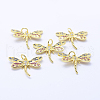 Brass Micro Pave Cubic Zirconia Pendants KK-P133-02G-NR-1