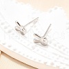 S925 Sterling Silver Stud Earrings EJEW-P305-02B-P-2