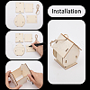 BENECREAT 20 Sets 10 Style DIY Unfinished Wood Wind Chime & Bird House Making Kits DIY-BC0012-21-4