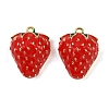 Brass Enamel Pendants KK-R224-14E-G-1
