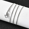 0.9MM 304 Stainless Steel Snake Chain Necklaces for Women Men STAS-V011-04A-P-3