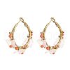 201 Stainless Steel Acrylic Hoop Earrings FS-WG443EA-09-1