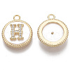 Brass Micro Pave Cubic Zirconia Pendants KK-R130-034-H-NF-2