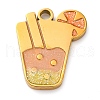 304 Stainless Steel Enamel Pendants STAS-M105-31G-02-1