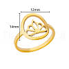 Personality Special-Interest 304 Stainless Steel Finger Rings for Women FS-WG32BFC-04-3