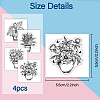 4Pcs 4 Styles PVC Stamp DIY-WH0487-0038-8