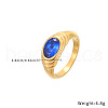 Natural Lapis Lazuli Oval Finger Ring ZM2991-5-1