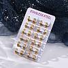 Sand Flash 304 Stainless Steel Hoop Earrings for Women EJEW-M001-23G-5