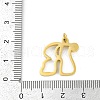 304 Stainless Steel Pendants STAS-R137-01G-R-3