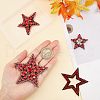 Fingerinspire 4Pcs 4 Style Computerized Embroidery Cloth Sew on Patches DIY-FG0002-72-3