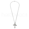Zinc Alloy Cross Pendant Necklaces NJEW-M211-06D-ASP-5