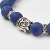 Natural Lapis Lazuli(Dyed & Heated) Beads Stretch Bracelets BJEW-JB02812-01-3