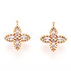Brass Cubic Zirconia Pendants X-KK-S336-08G-2