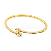 Brass Pave Colorful Cubic Zirconia Hinged Bangles for Women BJEW-S147-07G-02-2