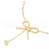 Ion Plating(IP) 304 Stainless Steel Bowkont Charm Bracelets for Women BJEW-K254-15G-2