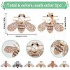 SUNNYCLUE 6Pcs 6 Styles Alloy Rhinestone Cabochons FIND-SC0009-45-2