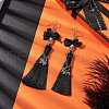Halloween Alloy and Polyester Pendants Earrings EJEW-JE05971-2