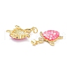Real 18K Gold Plated Brass Micro Pave Clear Cubic Zirconia Pendants KK-D004-05G-E-3