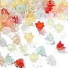 300Pcs 6-Petal Imitation Jelly Acrylic Bead Caps JACR-CJ0001-02-1