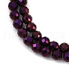 Electroplated Synthetic Non-magnetic Hematite Beads Strands G-H072-B01-01F-3