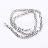 Electroplate Glass Beads Strands X-EGLA-J042-4mm-15-2