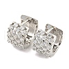 Rack Plating Brass Cubic Zirconia Thick Hoop Earrings EJEW-K245-43P-1