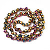 Electroplate Glass Beads Strands EGLA-N006-032-C01-2