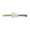 Faceted Bicone Glass with Round Glass Seed Beads Braided Bead Bracelets BJEW-MZ00164-02-2
