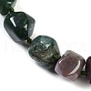 Natural Indian Agate Nuggets Beaded Necklaces for Women Men NJEW-K388-01T-2