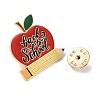 Teacher's Day Theme Rack Plating Light Gold Alloy Brooches JEWB-Z016-01KCG-02-3