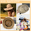 BENECREAT 8Pcs 2 Colors Polyester Hat Size Reducer Liner AJEW-BC0006-98-6