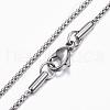 Non-Tarnish 304 Stainless Steel Box Chain Necklaces NJEW-E087-02P-2