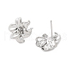 Brass Stud Earrings Finding KK-U069-01P-2