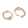 Clear Cubic Zirconia Hoop Earrings EJEW-L292-013G-2
