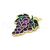 Brass Enamel Pendants KK-U066-05B-G-2