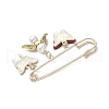 9Pcs Butterfly Alloy & Acrylic & Rhinestone Pendant Brooches JEWB-BR00185-5