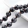 Natural Snowflake Obsidian Necklaces X-NJEW-D264-15-2