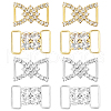 GOMAKERER 8Pcs 4 Style Brass & Zinc Alloy Rhinestone Slider Buckles DIY-GO0001-36-1