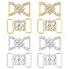 GOMAKERER 8Pcs 4 Style Brass & Zinc Alloy Rhinestone Slider Buckles DIY-GO0001-36-1