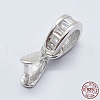 Anti-Tarnish Rhodium Plated 925 Sterling Silver Cubic Zirconia Pendant Bails STER-E054-08P-3